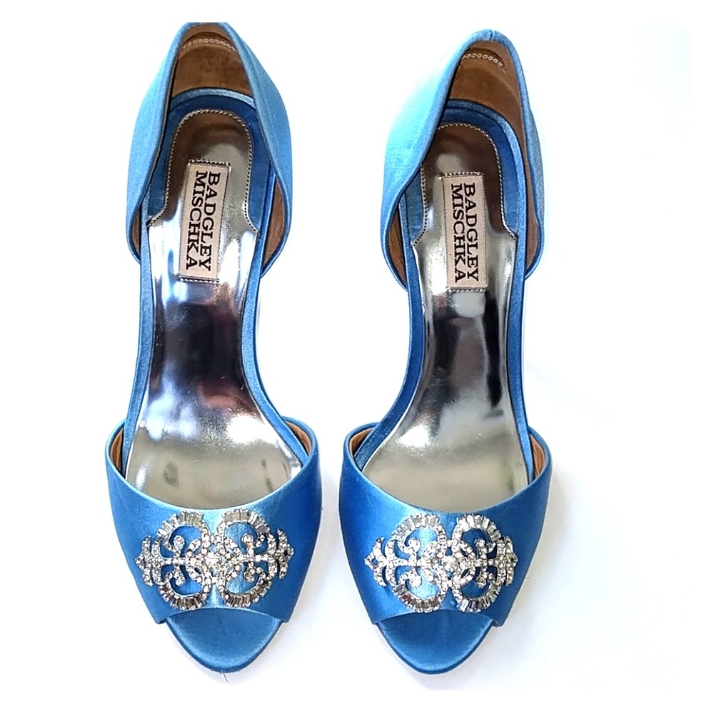 Badgley Mischka blue heels